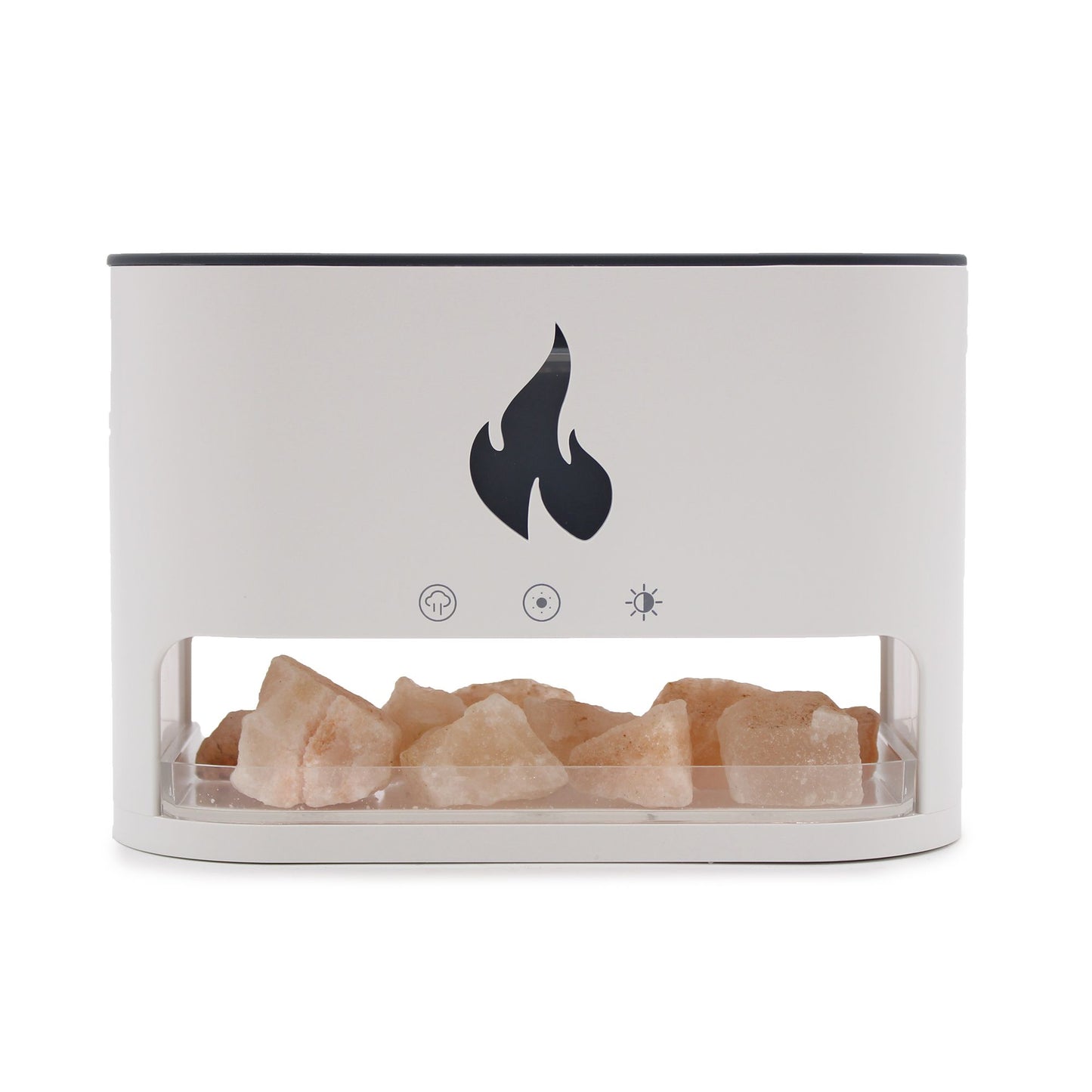 Difusor de Aroma Blaze - Cámara de Sal del Himalaya - USB-C - Efecto Llama (Sal incluida)