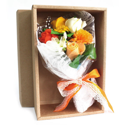 Ramo de Flores Jabón en caja - Naranja
